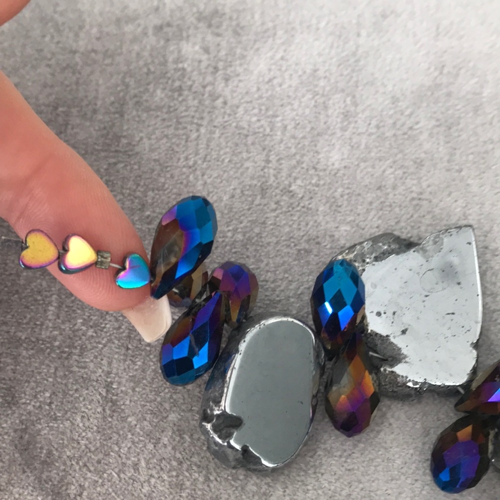 Neiman Marcus Custom Silver Stone Statement Neckl… - image 7